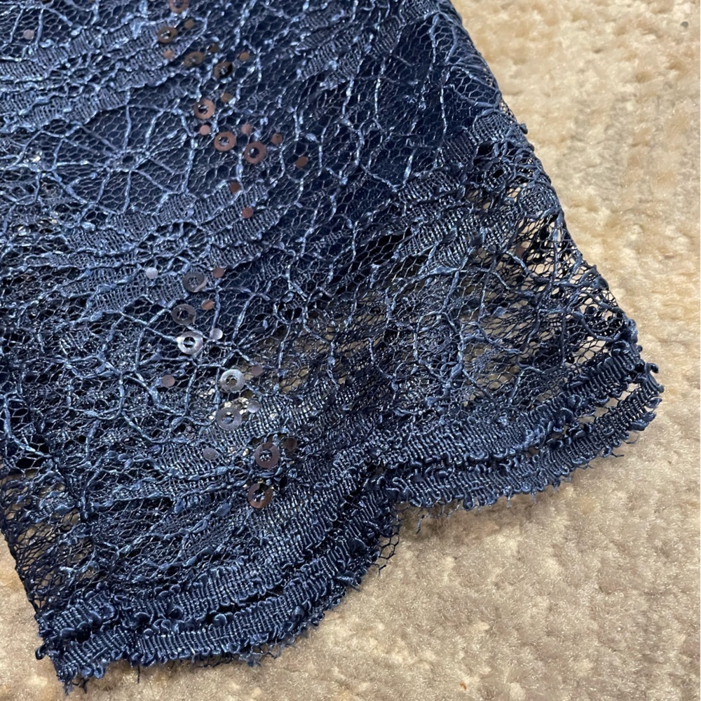 LT LanTing Navy Blue Maxi Dress W/ Sheer Lace Bolero Mother Of The Bride NWT NEW - Picture 7 of 14
